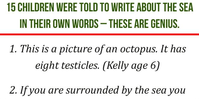 Hilarious Responses from Kids Asked to Write about the Ocean