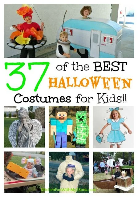 37 of the BEST DIY Homemade Halloween Costumes from Babies & Kids from KitchenFunWithMy3Sons.com