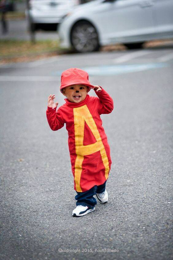 Alvin & the Chipmunks Costume....these are the BEST Homemade Halloween Costumes for Babies & Kids!