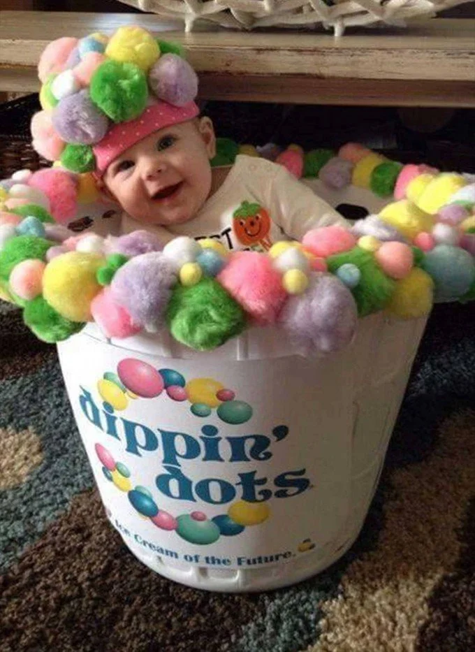 Dippin' Dots Costume....these are the BEST Homemade Costume Ideas for Babies & Kids!