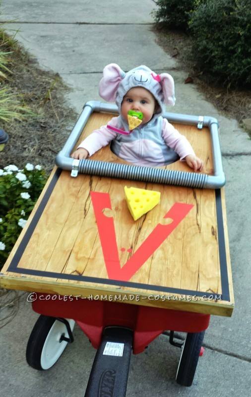 DIY Mousetrap Baby Costume...these are the BEST Homemade Halloween Costume Ideas for Kids!