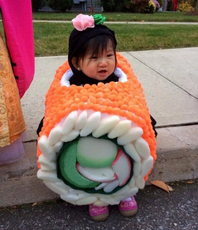  Homemade Sushi Halloween Costume....these are the BEST DIY Costume ideas for Babies & Kids!