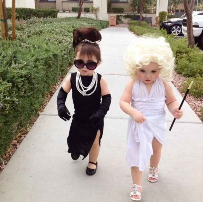 Marilyn Monroe & Aubrey Hepburn Costumes...these are the BEST Halloween Costume Ideas for Kids!