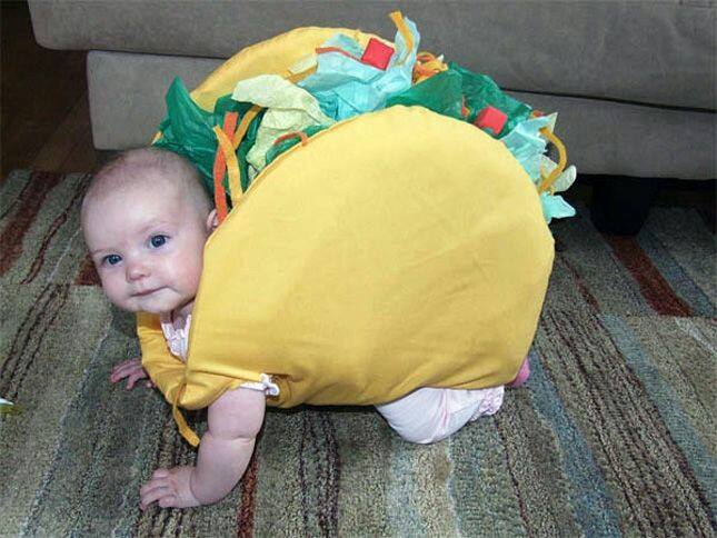 Taco Baby Costume...these are the BEST Homemade Halloween Costume Ideas for Kids!